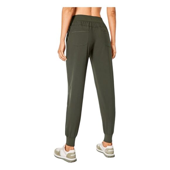 CRZ YOGA Joggers Dark Olive Feathery-Fit Flat Waistband Drawstring S - Picture 4 of 12